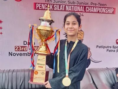 Sixth-grader Kashmiri student shines, wins gold at National Pencak Silat Championship
