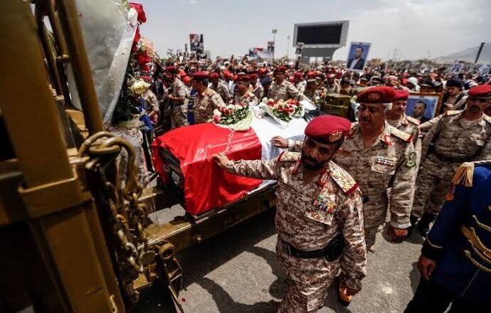 In Yemen, thousands bid farewell to Yemenis killed in US- UK airstrikes