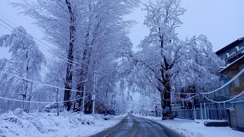 Much awaited snowfall graces plains of Kashmir, Residents joyous