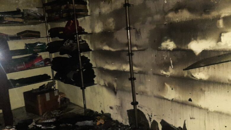 Readymade Garments’ Showroom Gutted in Fire in Kulgam