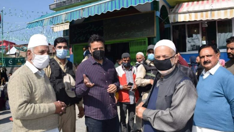 DC Kulgam Takes Stock of Milad Arrangements at Ziyarat Shareef Simnanya