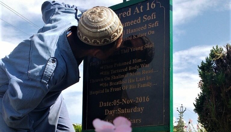 Devoid of justice, Kashmiri father takes refuge in speaking to son’s grave