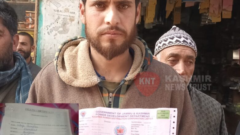 Budgam resident receives power bills worth 2 lakh in deceased father’s name