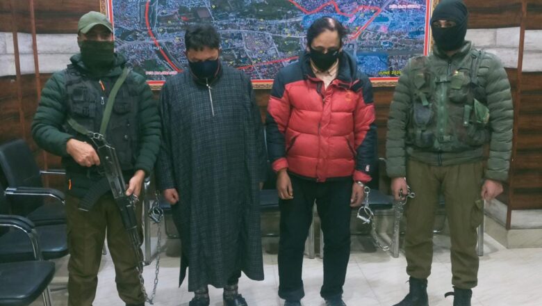 Two extortionists impersonating as militants arrested in Srinagar: Police