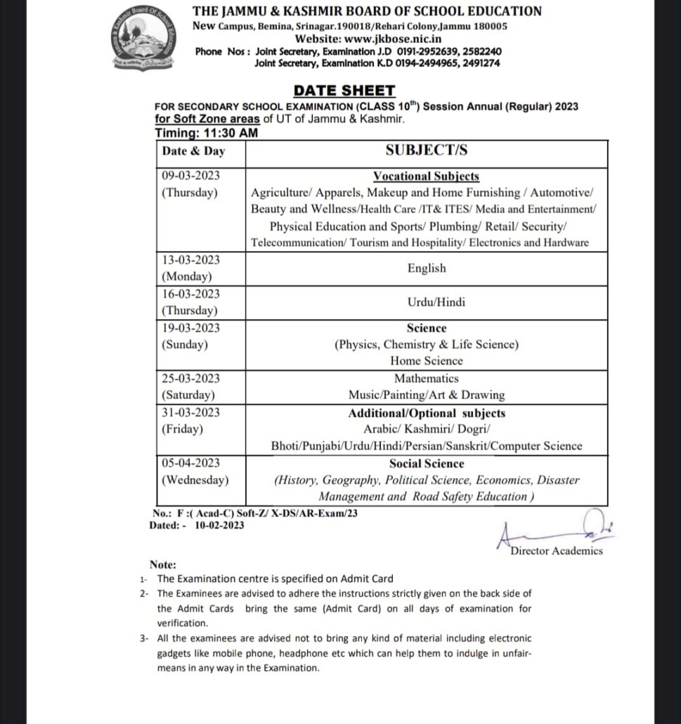 Exam Schedule For Classes 10, 11th And 12th Out Now, Check The Date 