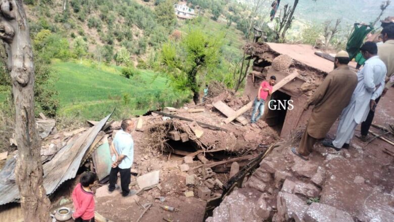 Residential house collapses during earthquake in Poonch