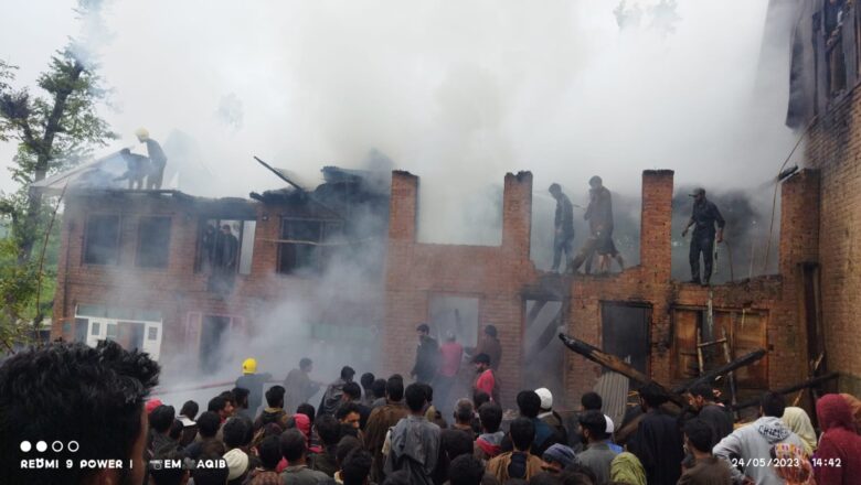 Three residential houses damaged in fire incident in Chrar e Shareef