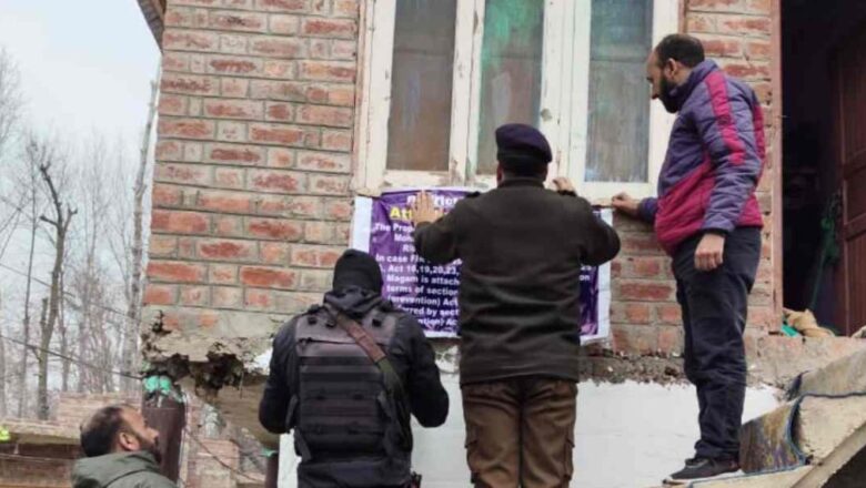 Militant associate’s residential house seized in Budgam Kashmir for militancy activities