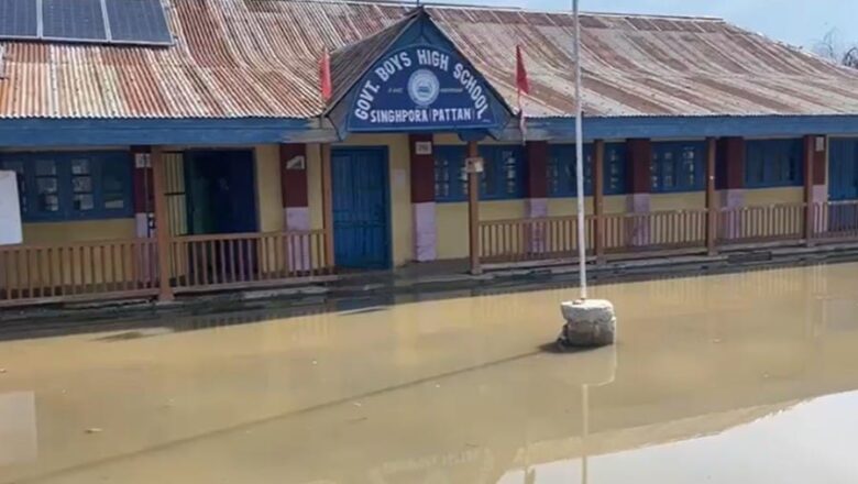 Government school in Baramulla waterlogged, students face tough time