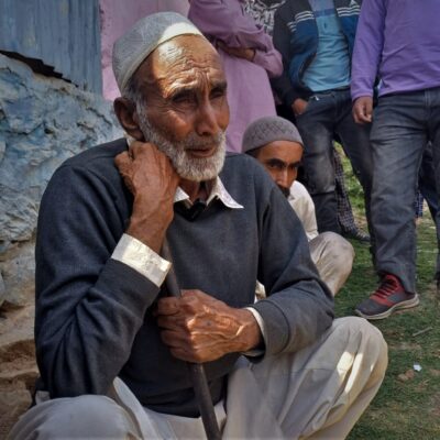 Elderly man, disabled son vote in Bandipora hoping for release of social welfare aid