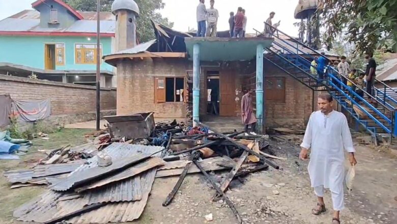 Imambara suffers massive damage during fire incident in Budgam