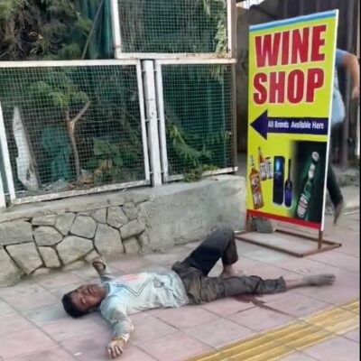 Unconscious man outside wine shop on crowded Srinagar road renews calls for alcohol ban