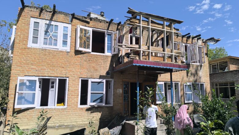 Residential house damage in fire incident in Kulgam area