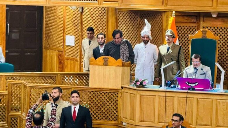 Jammu Kashmir assembly members take oath, Omar Abdullah swears in Kashmiri, retains Ganderbal