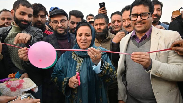 Sakeena Itoo lays foundation of crucial bridge in Kulgam