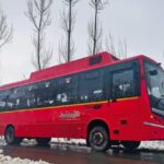 Snowfall disrupts operation of smart buses in Srinagar