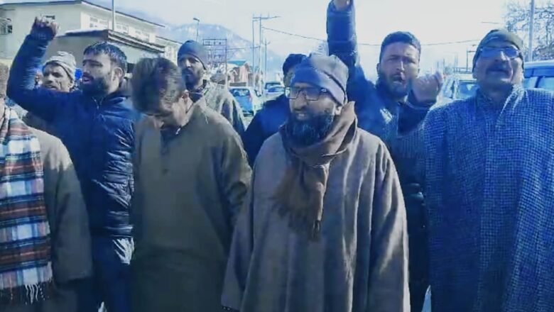 Kokernag Residents protest against doctor over misbehavior and use of foul language