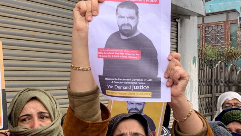 Family protests, demands justice for Umar Yaseen Shah amid murder allegations