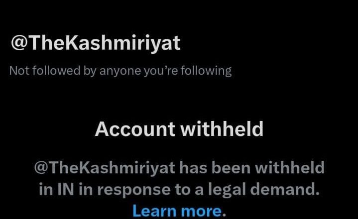 ‘Where do we read news now?’: Blocking of The Kashmiriyat, other X handles sparks protests