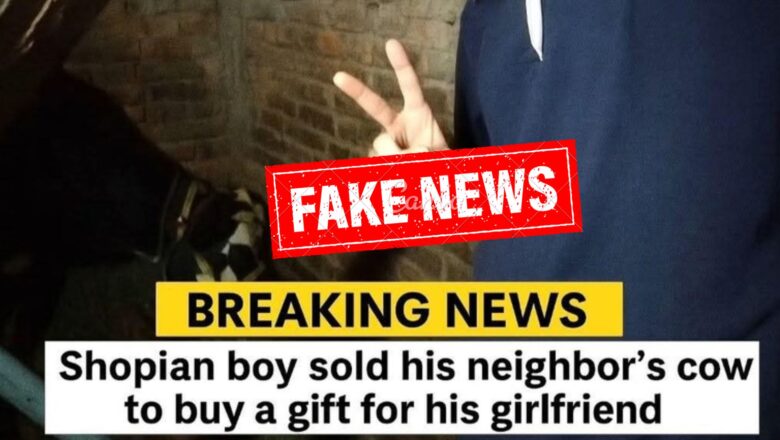 Shopian cow theft story for girlfriend’s gift is fake news, confirm Officials