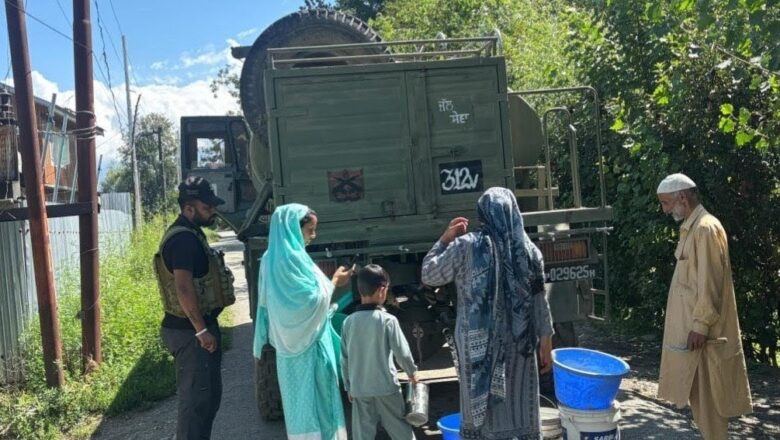 Army steps in with emergency water for Pushkeri and Vidai residents in Anantnag