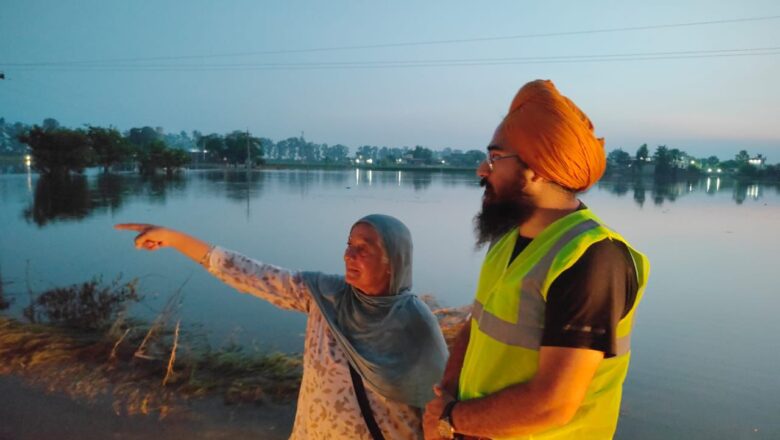 Punjab flood relief: Activist Angad Singh Khalsa visits villages, Supports relief efforts