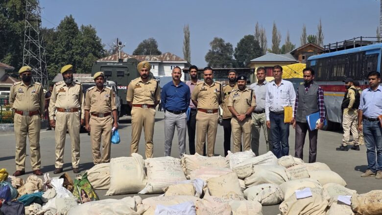 Police destroy over 345 kg of seized narcotics in Anantnag