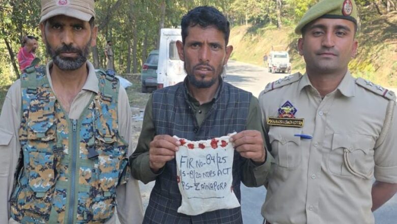 Shopian police arrest drug peddler; Charas recovered
