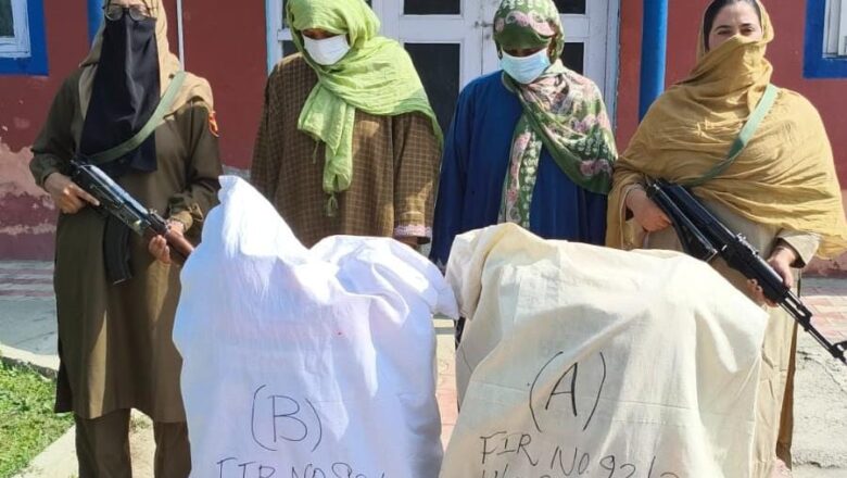 Two women arrested in Shopian with large quantity of cannabis and charas